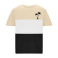 thumbnail image 3 of Mens Casual Pantalones Cortos Cuello Redondo Patchwork Impresión Suéter Blusa de Fitness, Camisetas para Hombre, 3 of 4
