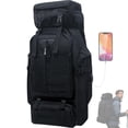 thumbnail image 1 of Mochila Vaupan 80L para Camping y Senderismo Impermeable con Puerto USB Negra, 1 of 7