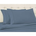 thumbnail image 4 of Luxury Bed Sheets Set - 800 Thread Count 100% Egyptian Cotton Sheets - 4 Piece Sheet Set Fits Mattress Upto 24 Inch Deep Pocket Sateen Weave for Soft Fitted Sheet - Medium Blue Solid Queen Size, 4 of 6