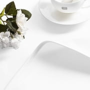 Hiasan White Round Tablecloth 60 Inch - Outdoor Tablecloth Waterproof Stain Resistant Spillproof Polyester Fabric Table Cloth for Dining Room Kitchen Parties