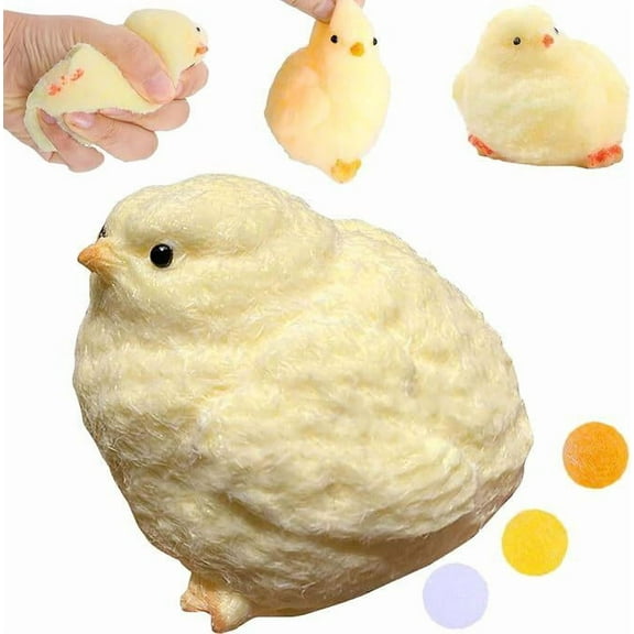 Cute Giant Plush Chick Squishy Toy Realistic Design Soft Stress Relief Sensory Fidget Toy Halloween Christmas Gift