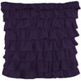 thumbnail image 1 of Amay 2-PC Ultra Soft Multi Ruffle Pillow sham 800 Thread Count Organic Cotton Purple Solid, Emperore 20'' x 40'', 1 of 6