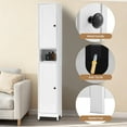 thumbnail image 3 of Tall Narrow Bathroom Storage Cabinet. 67 Inch Farmhouse Organizer with Sliding Barn Doors. Drawer & Adjustable Shelves. Bathroom Storage for Kitchen. Living Room. Hallway, 3 of 7