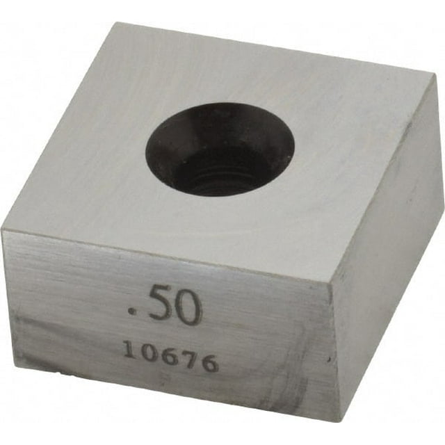 0.5" Square Steel Gage Block Accuracy Grade 0, Includes NIST