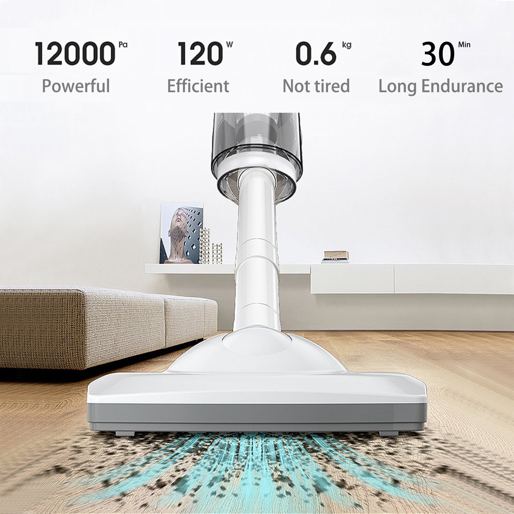 Car Vacuum Cleaner Wireless Handheld Vacuum Cleaner 12000Pa/120W Suction, Car Vacuum Cleaner High Power, Hand Vacuum Wet and Dry Cleaning Portable Vacuum Cleaner for Car Kit with Metal HEPA Filter