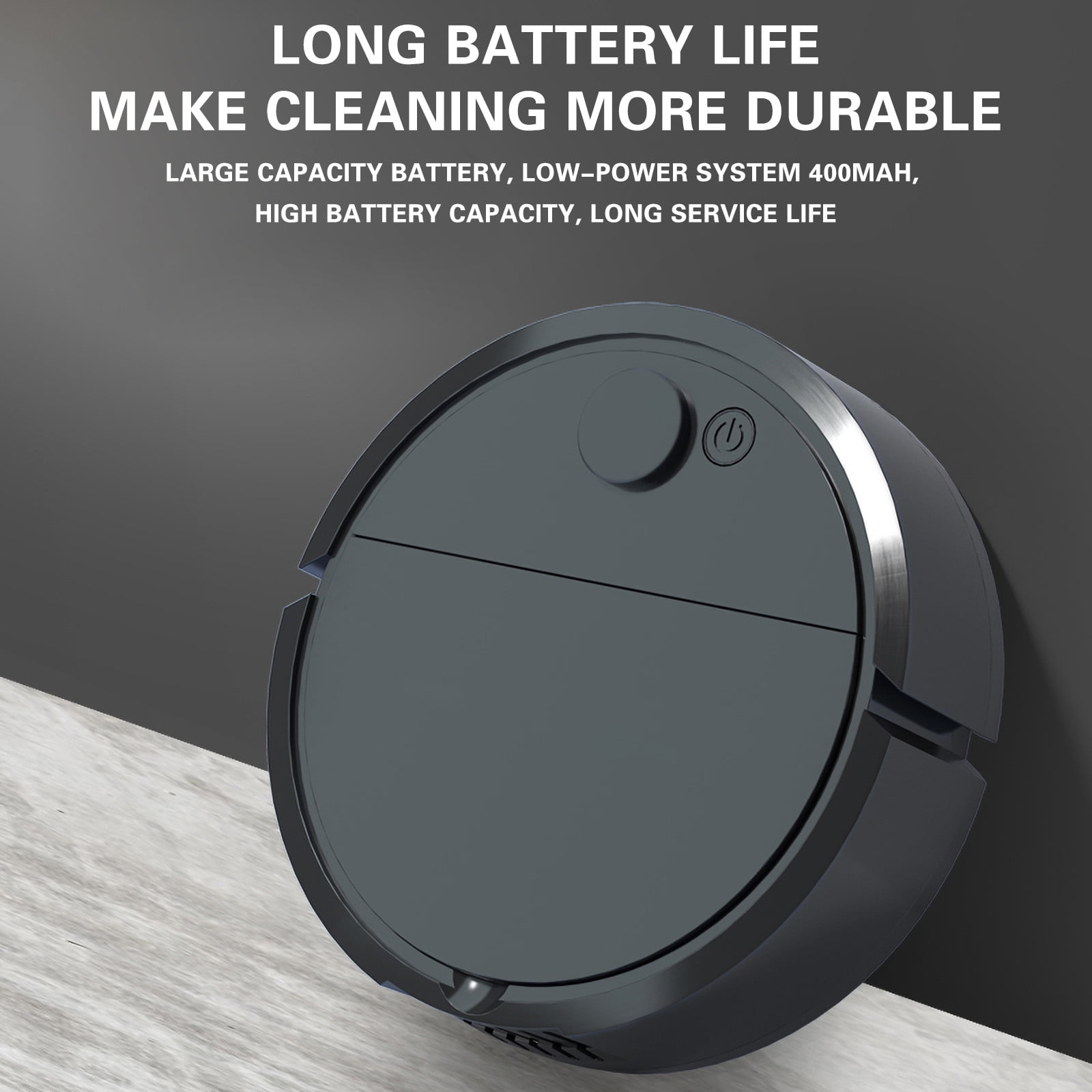 SPOORYYO Robot Vacuum And Mop Combo Mini 18x18x5.4cm 400mAh Lithium Battery 55db Quiet Operation Integrated Sweeping Suction Mopping Home Essentials