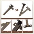 thumbnail image 4 of 3.4" Folding Lid Support Hinges, Lift Up Stay Hinge with Screws, Bronze, 4 of 7