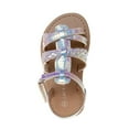 thumbnail image 5 of Laura Ashley Girls Hook and Loop Strappy Gladiator Sandals. (Toddler/Little Kids). - Silver/Holographic, 5, 5 of 6