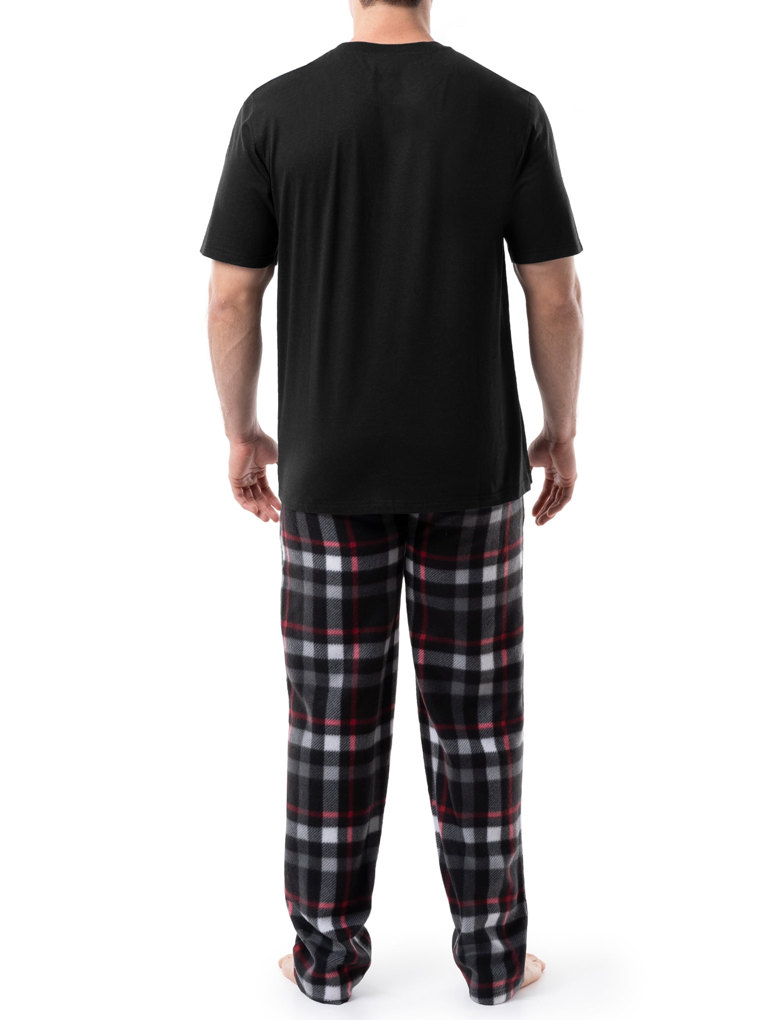 Fruit of The Loom Men's Crewneck Tee and Fleece Pajama Pants