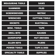 Toolbox Organizational Magnetic Labels by DCM Solutions (Black, 0.75"H x 4.5"W)