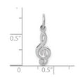 thumbnail image 2 of 5mm 10k White Gold Treble Clef Charm Pendant Necklace for Women - .4 Grams, 2 of 2