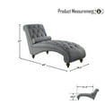 thumbnail image 5 of OakvillePark Gearhart Tufted Microfiber Chaise Lounge, Gray, 5 of 6