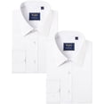 thumbnail image 1 of J.VER Camisas de vestir para hombre, camisa formal de manga larga, elástica, sin arrugas, informal, con botones, 1 of 4