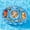 A, variant on Virelaxpo Inflatable Pool Snack Bar Floating Water Vendor with Cup Holders Storage for Poolside Parties Outdoor Summer Entertainment Pool Gatherings Refreshment Station