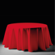 thumbnail image 4 of Mantel Para Mesa Redonda Medida 2.90 Diámetro Rojo, 4 of 6