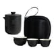 thumbnail image 5 of SHOWERORO 1 De Té Kung Fu Chino Cerámico Negro Con Tetera Y Taza Con Bolsa Para Viaje, 5 of 8