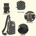 thumbnail image 6 of Jessica Simpson One Strap Mini Crossbody Sling Bag Backpack in Black with White Daisies, 6 of 8