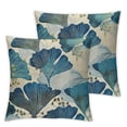 thumbnail image 2 of Acheng Throw Pillow Covers Home Decor Painting Gold Leaf Pillow Cases Decorative Outdoor Cushion Couch Sofa Pillowcases,2 Pcs White, 2 of 6