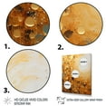 thumbnail image 4 of Designart "Golden Gleam Gold White art painting" Abstract Collages Floater Framed Wall Art Print, 4 of 8