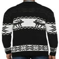 thumbnail image 2 of Cardigan de Noël pour Hommes Manches Longues Col Châle Imprimé Renne Flocon de Neige Tricot, 2 of 5