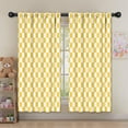 thumbnail image 5 of Blackout Kids Curtains,Yellow White Checkerboard Checkered Pattern Childrens Insulated Curtains Set Of 2,Bedroom Essentials,Toddler Room Decor 52"x63", 5 of 5