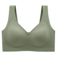 thumbnail image 2 of Viikei Everyday Use Women's Bra with Seamless Design,Women's Bra with Gathered Large Chest Small Sagging Comfortable and No Steel Ring Underwear Green L, 2 of 8