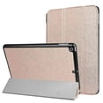 thumbnail image 1 of Funda de cuero con tapa horizontal y textura Custer para iPad 9.7 (2018) y iPad 9.7 (2017), con tres pliegues y función de suspensión/activación (negra), 1 of 5
