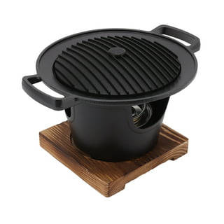 Potted Pans Hibachi Grill - 20 Inch Portable Cast Iron Outdoor Tabletop  Grill - Handled Mini Japanese BBQ Charcoal Stove - Small Durable Camping  Cast