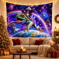 thumbnail image 3 of Space Adventure Vibrantly With Tree Frog Shades Bright, Mystical Fantasy for Space Lovers, Galaxy Room Decor, Graduation Gift, Tapestry Wall Hanging for Bedroom and Dorm, 3 of 7