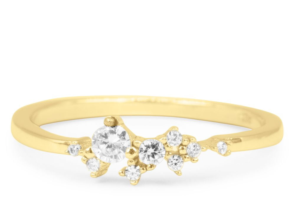 partij Voorganger Ijsbeer 15 Carat Round Brilliant Real Diamond Cluster Fashion Ring in 10k Yellow  Gold - Walmart.com
