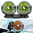 thumbnail image 5 of 1pc 360 degree Rotation 2Speed Cooling Cooler USB 5V 12V 24V Double Head Car Fan, 5 of 8