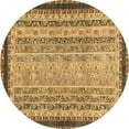 thumbnail image 1 of Ahgly Company Indoor Round Oriental Brown Modern Area Rugs, 8' Round, 1 of 4