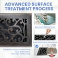 thumbnail image 3 of 4x10 inches 2 Pack Heavy Duty Walkable Floor Register - Easy Adjust Air Supply Lever Decorative Floor Vent Covers - Savannah Design Vent Covers for Home - Oil Rubbed Bronze, 3 of 7