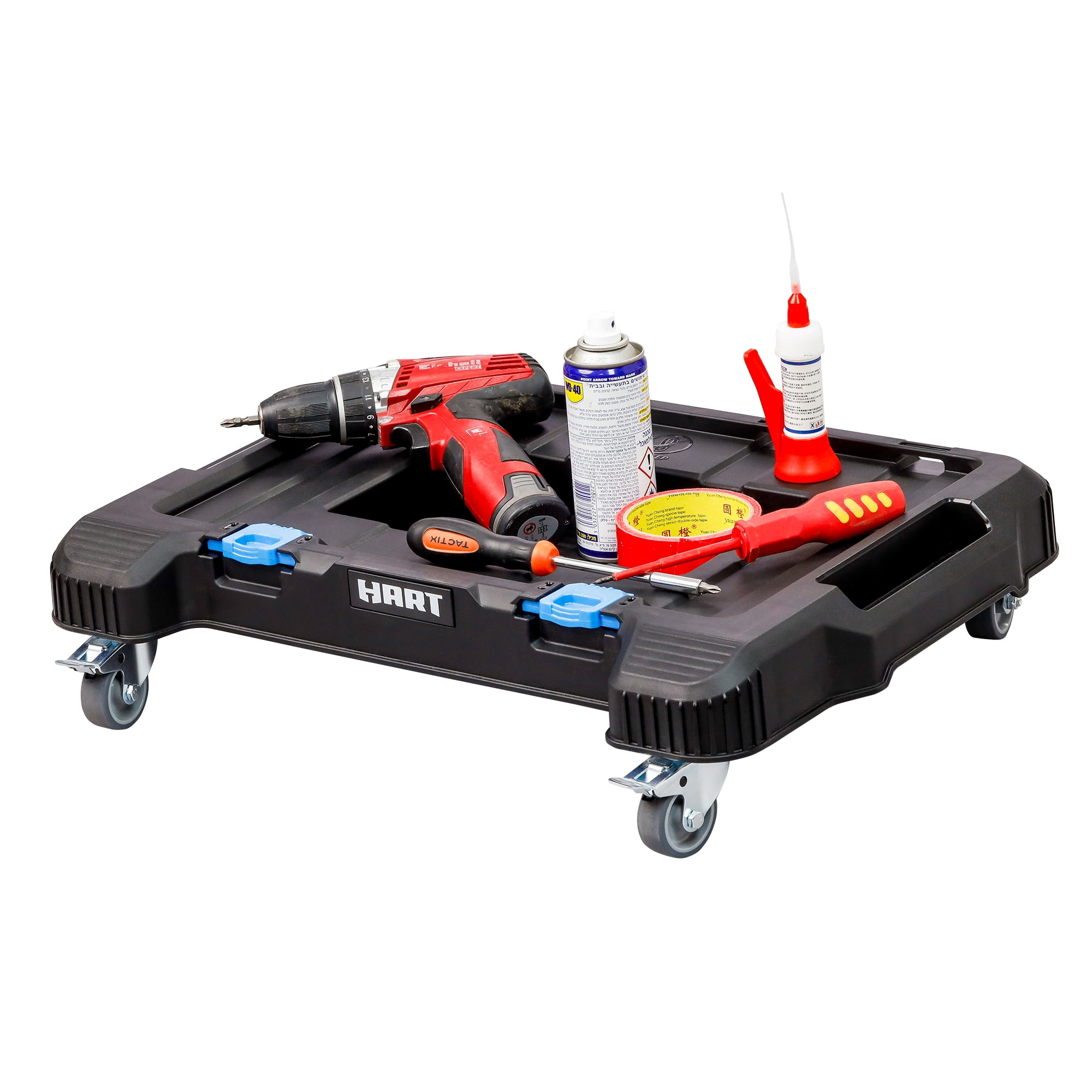 Hart Stack System Dolly with 4 Smooth Roll Wheels and Lockable Casters, 220 lb Capacity