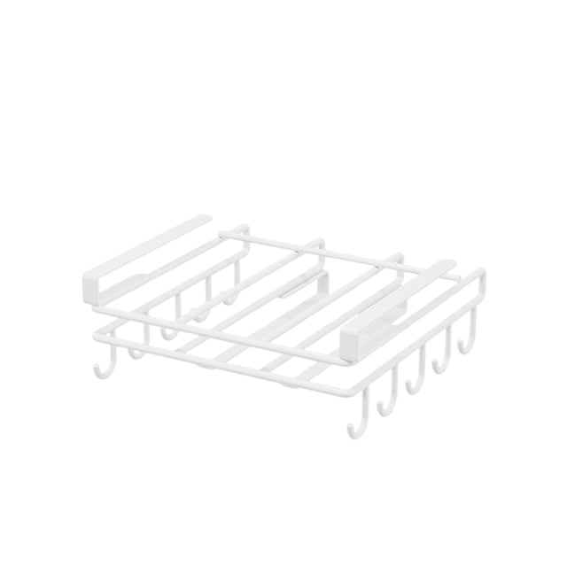 Wall-Mounted Cabinet Door Storage Shelf - Multifunctional Stainless Steel Hanging Rack for Cutting Boards/Pans (25x25x11.7cm)