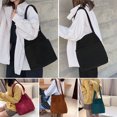 thumbnail image 4 of Bolso de pana para mujer, bolso de hombro simple de moda informal de gran capacidad Eccomum Azul, 4 of 7
