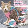 thumbnail image 5 of Cat Harness and Leash, Escape Proof Cat Vest Dog Walking Leash and Harness Set, Adjustable Step in Pet Harness, Reflective Breathable Easy Control Vest for Small Large Kitten Dog Outdoor, Pink 2XS, 5 of 8