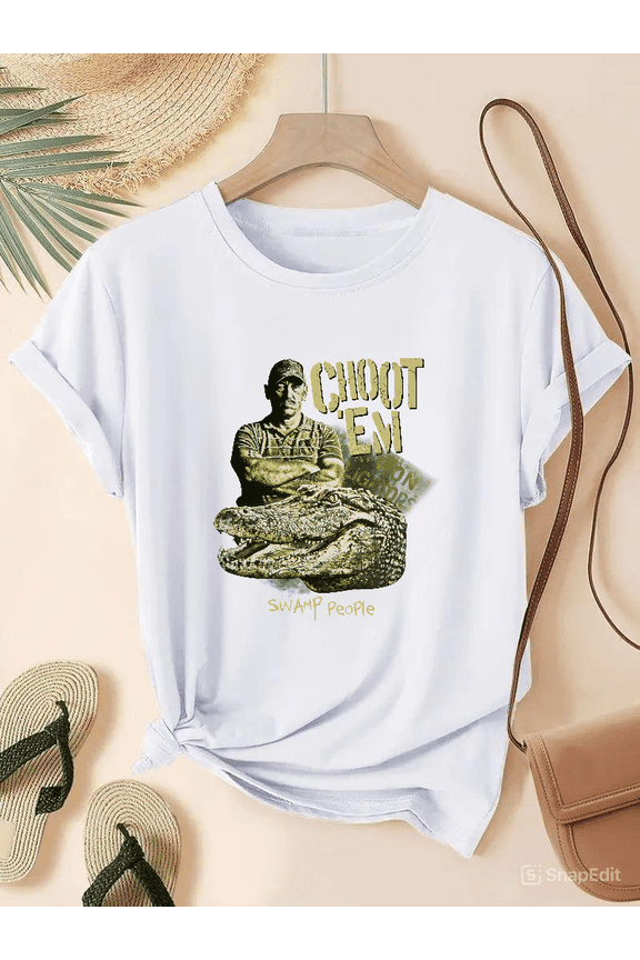 Choot Em Swamp People Alligator Hunting Troy TV Show Vintage Graphic Unisex T-Shirt.PNG V50892 up to size 5XL