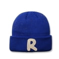 thumbnail image 1 of Knit Cuffed Beanie Winter Hats With Soft Wool Hip-hop Lightweight R Pattern Headcovers For Home Office Travel School Hiking, 1 of 3