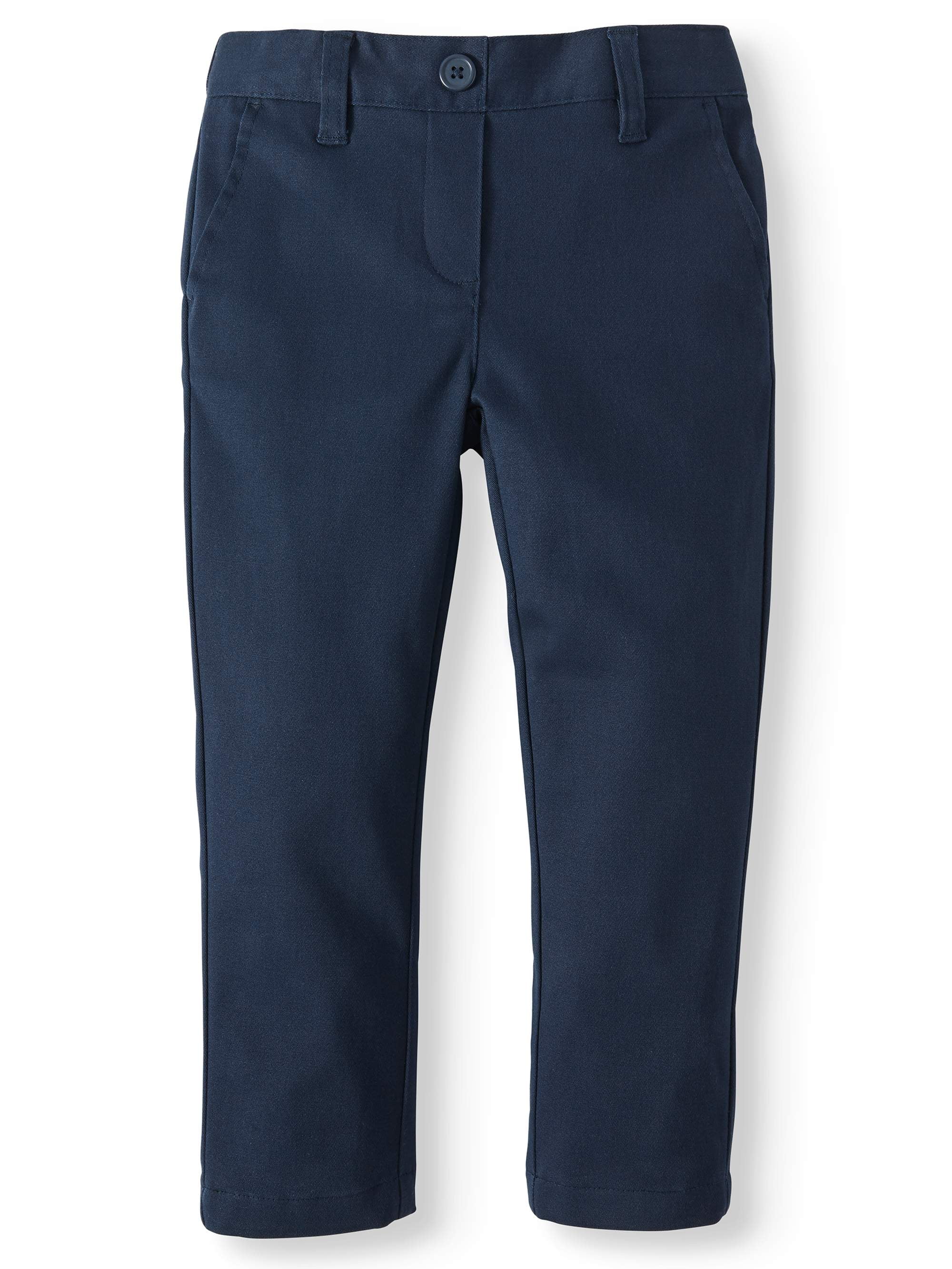 Wonder Nation Toddler Girls School Uniform Stretch Twill Pants