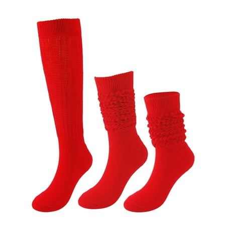 

Kunpeng Women s Solid Color Thickened Loose Slouchy Socks Long Stacked