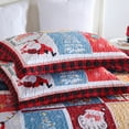 thumbnail image 4 of MarCielo  3 Pcs Festive Christmas Quilt Bedspread Set Holiday Bedding C104 King, 4 of 5