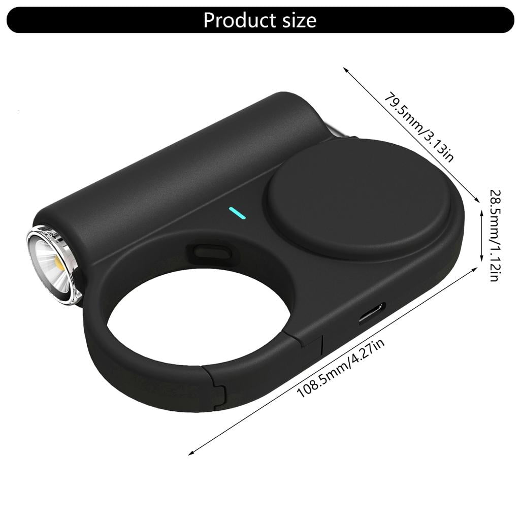 Osdhezcn Rugged 5000mAh Portable Charger With LED Lamp and Retractable Cord Power Adapter
