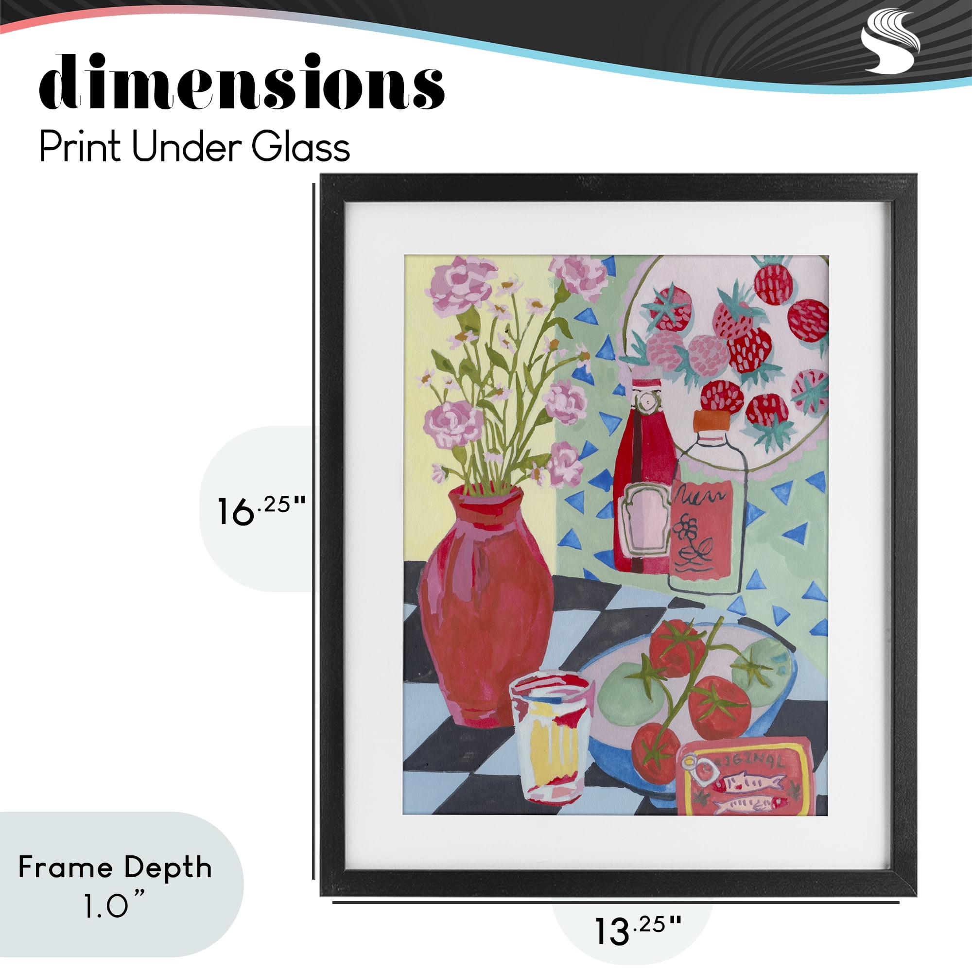 Stupell Industries Kitchen Sauces Still Life Black Framed Print Under Glass, design by Melissa Wang