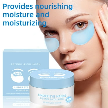 Under Eye Patches Masks - for Eye Bags, Puffy Eyes, Wrinkles, Fine Lines, Dark Circles Treatment with Collagen and Hyaluronic Acid, Moisturizing and Hydrating - 60 Pcs