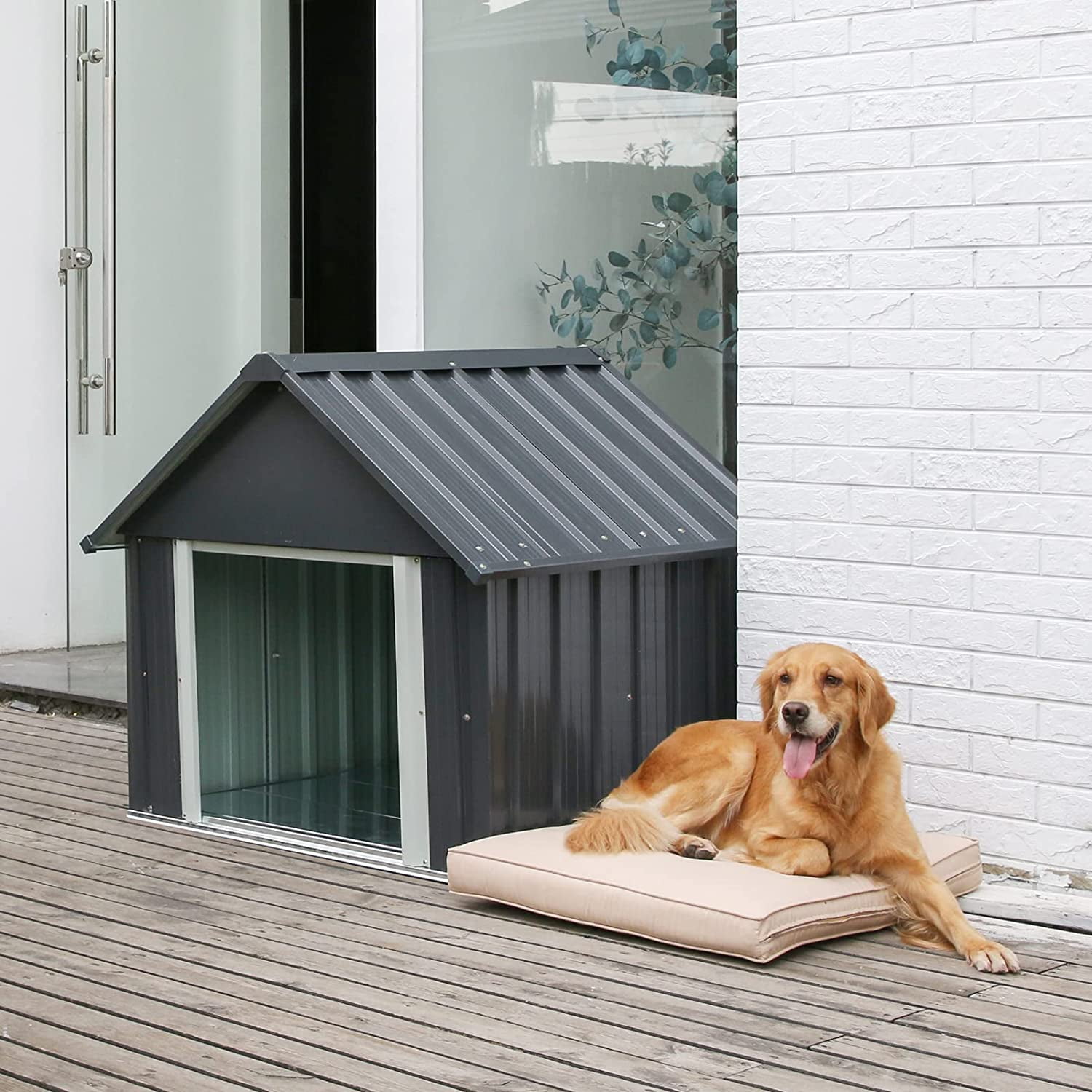 Large Dog House for Dog Outdoor Indoor Waterproof Dog House Kneel Weather & Water Resistant Pet Kennel