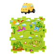 thumbnail image 1 of Juguetes de construcción de vagones de riel, pista de rompecabezas con vástago de vehículo, juguetes educativos de riel de ranura Montessori piezas rompecabezas dinosaurio Hugo Pistas de rompecabezas, 1 of 7