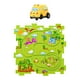 thumbnail image 1 of Pista de rompecabezas de juguetes de construcción de vagones de ferrocarril con aprendizaje de vehículos multiusos para niños 4 piezas rompecabezas dinosaurio, 1 of 7