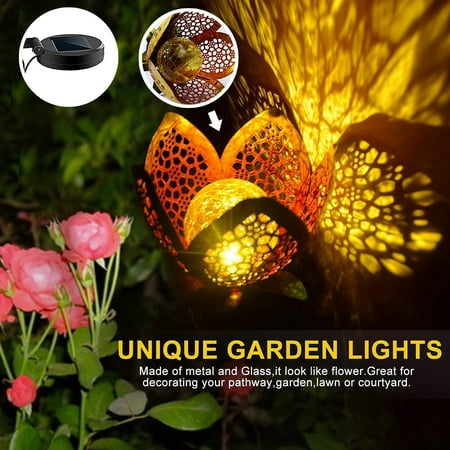 

Big Deals Items Dvkptbk Solar Hollow Projection Wrought Iron Flower Garden Outdoor Landscape Lawn Lamp