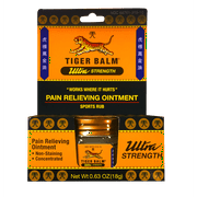 Tiger Balm Ultra Strength Pain Relieving Ointment - 0.63 Oz, 2 Pack